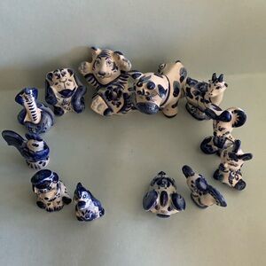 Set of 12 Chinese zodiac ceramics figurines